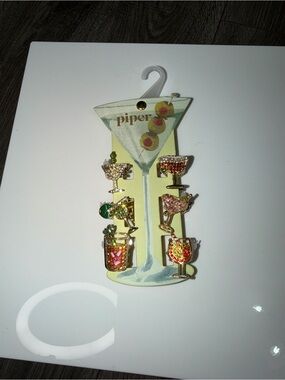 NWT Piper K Viral Cocktail Martini Mini Hair Clip Set - Set of 6